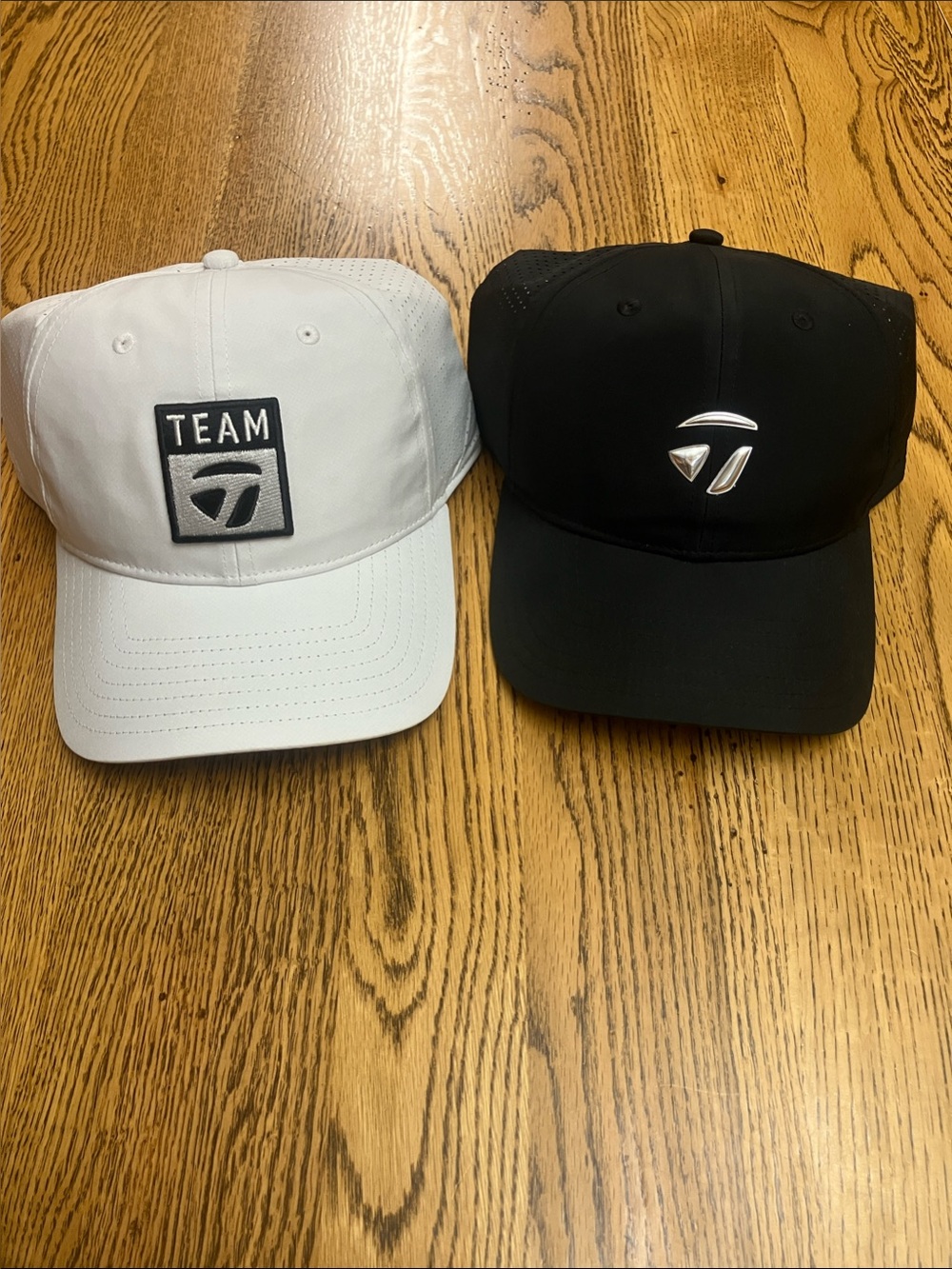Team Taylormade Black and White Performance Hats